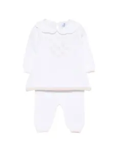 Комплект из двух предметов с вышивкой в виде цветов (брюки и верх) Siola, белый