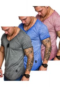Футболка Amaci&Sons Herren 3er Pack s 3. NYC, цвет (Bordeaux + Blau + Anthrazit)