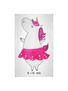 Mr. & Mrs. Panda Белое полотенце с изображением балерины-единорога (без слогана)