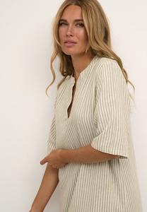 Дневное платье Kamilia Kaftan Kaffe, меловая полоска из шиншиллы