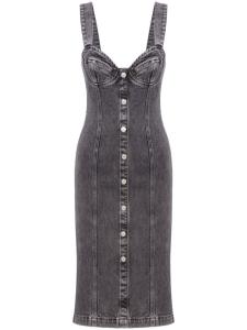 MOSCHINO JEANS джинсовое платье миди, серый