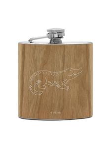 Mr. & Mrs. Panda Фляга Flachmann Hund Dackel mit Spruch in Braun