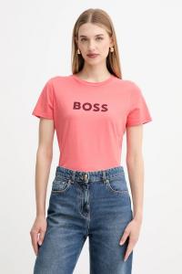 Хлопковая футболка Boss Orange, оранжевый