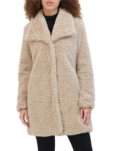 Длинное плюшевое пальто Kenneth Cole, слоновая кость