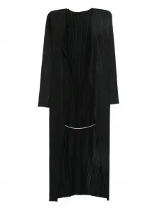 Плиссированное пальто без застежки Pleats Please Issey Miyake, черный