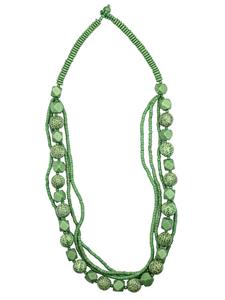 Collezione alessandro Длинное колье "Лиза" зеленого цвета