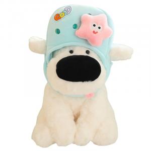 Плюшевая игрушка собака с большим носом высота 13см длина 13см Fox fairy, синий