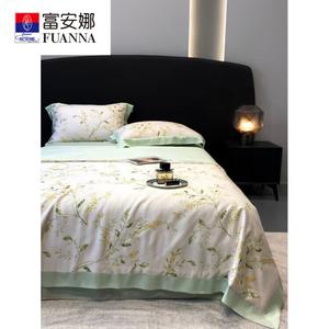 Fuanna Летний шелковый комплект постельного белья (пододеяльник 220х240 см, простыня, 2 наволочки), цвет Nayuki's Spring