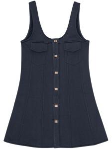 GANNI платье мини на пуговицах, синий