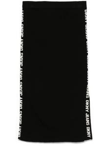 DKNY юбка миди в рубчик, черный