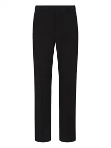 Брюки с шлевками для ремня и боковыми ремнями Emporio Armani, черный