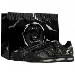 Superstar 2 Wan Hua Nong, Xuan Mo, Shopping Bag, устойчивые к истиранию низкие кеды для скейтбординга Unisex Adidas Originals, черный