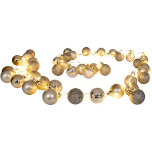 Гирлянда LED-уличная рождественская гирлянда, наружное рождественское украшение 1 шт., с таймером (6 часов включено, 18 часов выключено), длина гирлянды: 240 см Näve, золотой