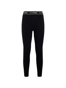 Леггинсы с логотипом и эластичной талией Plein Sport, черный