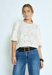 Блуза PEPPERCORN GYDA HALF SLEEVE , Whitecap Grey/White