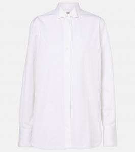 Хлопковая рубашка под смокинг Toteme, белый