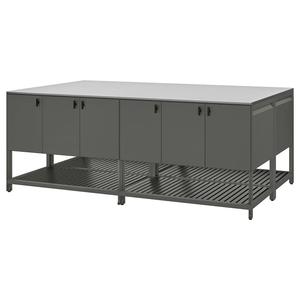 Кухонный остров на открытом воздухе BÅTSKÄR IKEA, 240x120 см, серый