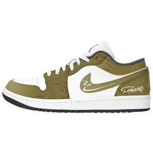 Jordan Air 1 элегантный силуэт устойчивый к истиранию низкий верх винтажные баскетбольные кроссовки unisex green white