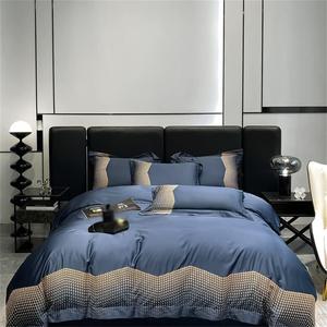 YUSIWOAL Комплект постельного белья из египетского хлопка 1000TC с вышивкой в гостиничном стиле