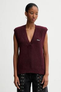 Жилет из смесовой шерсти Rotate, красный