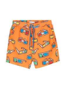 Плавки-шорты с принтом Stella McCartney Kids, оранжевый