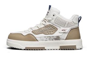 Высокие скейтерские кроссовки мужские бежево-абрикосовые DEERWAY