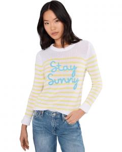 Женский свитер Lilly Pulitzer Kelsa, Resort White Stay Sunny Embroidery