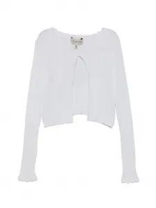 Кардиган с оборками TWINSET Kids, белый