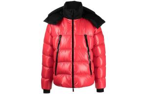 Пуховик мужской оранжевый красный Moncler