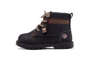 Детские кожаные ботинки для дошкольников DAVE&BELLA, черный