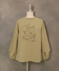 Пуловер с вышивкой и иллюстрацией Studio Picone, цвет Light Green(058)