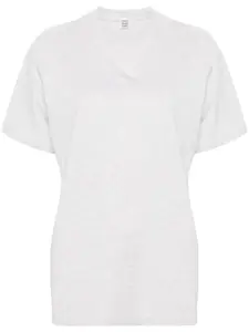 Меланжевая футболка TOTEME, серый