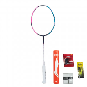 Ракетки для бадминтона Li Ning Halberd 8000, single racket+g300s* 1 tube/12 pack+racket frame tape*1+grip tape*2 (random color)+l64 shuttlecock*1