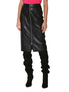 Юбка миди из кожи Galette Walter Baker, черный