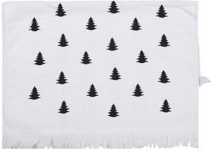 Полотенце для гостей Clayre & Eef 40х66 см, розовое, хлопковые цветы Clayre&Eef, белый