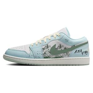 Jordan Баскетбольные кроссовки Air 1 с низким верхом, устойчивые к истиранию и дышащие, унисекс, синие