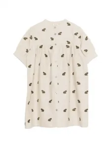 Платье с рукавами и принтом лягушек Donsje, бежевый