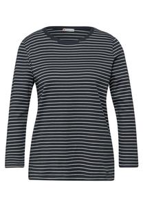 STREET ONE Лонгслив в темно-синем цвете