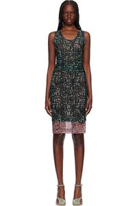 Печатное платье миди Dries Van Noten, цвет malachite