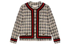 Жакет женский Gucci Check Tweed, черный / бежевый / красный