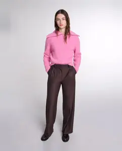 Широкие брюки покроя женские Maje, коричневый