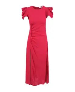 Платье цвета фуксии с цветочным узором и кристаллами Mar De Margaritas, розовый