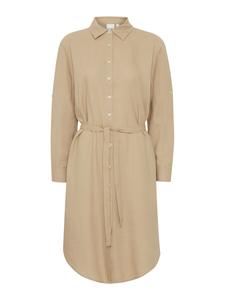 Платье-рубашка ICHI Lino, Camel