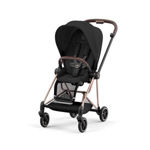Cybex Коляска Mios3, легкая и складная, реверсивная, с высоким обзором, амортизирующая, дышащая, с регулируемой спинкой, Mios3 Rose Gold и Saya Black, консультация доступна