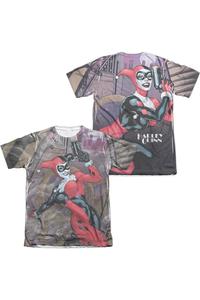 Футболка с коротким рукавом из полиэстера/хлопка для взрослых Batman Roller Coaster Of Love (принт спереди/сзади) Gildan, белый