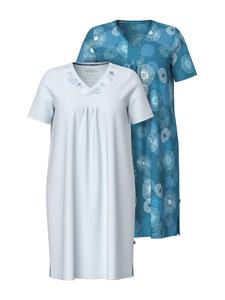 Ulla Popken Ночная рубашка арктического синего цвета