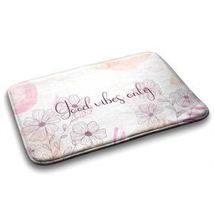 Коврик для ванной Tulup Blumen Pflanzen, 75x1x75 см, белый