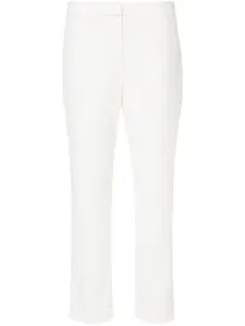 Узкие креповые брюки Alexander McQueen, белый