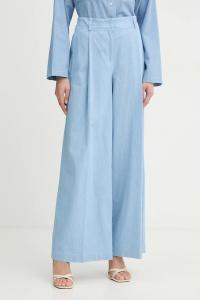 Хлопковые брюки Twinset, синий