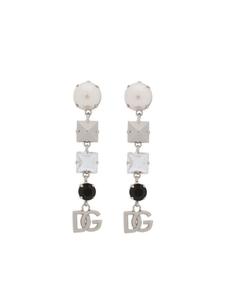 Серьги с подвеской-логотипом Dolce & Gabbana, серебряный